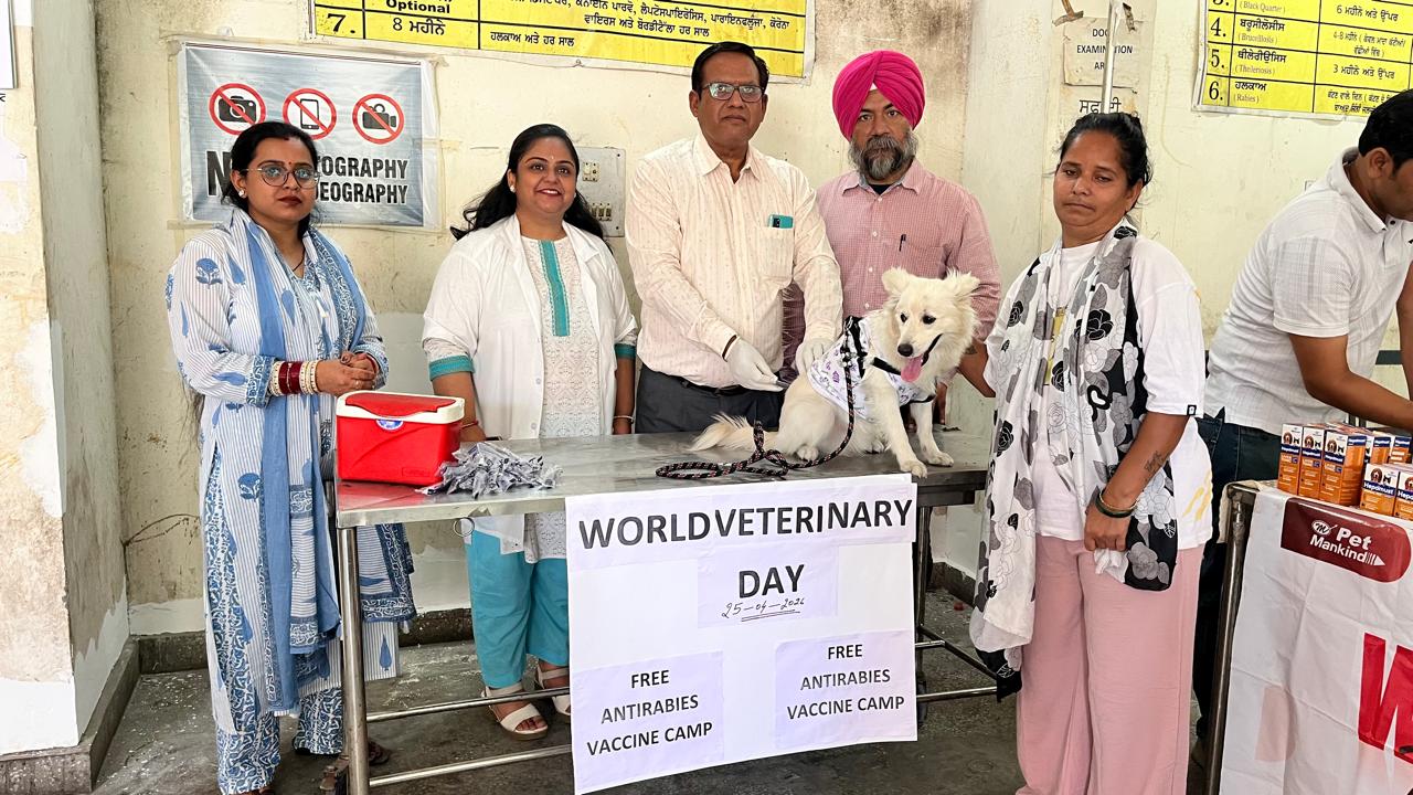 विश्व वेटरनरी दिवस पर एंटी रेबीज वैक्सीन कैंप का आयोजन